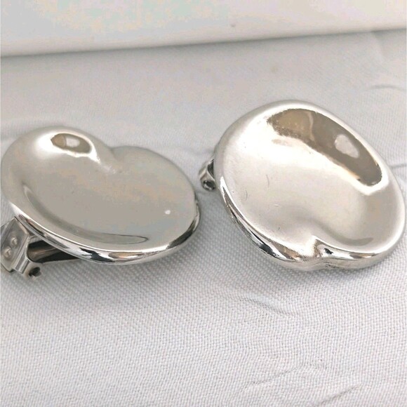 Halston Heritage Jewelry - Rare Elsa Peretti Halston Signed Bean Earrings Vintage 70s Silver Sculptural XL